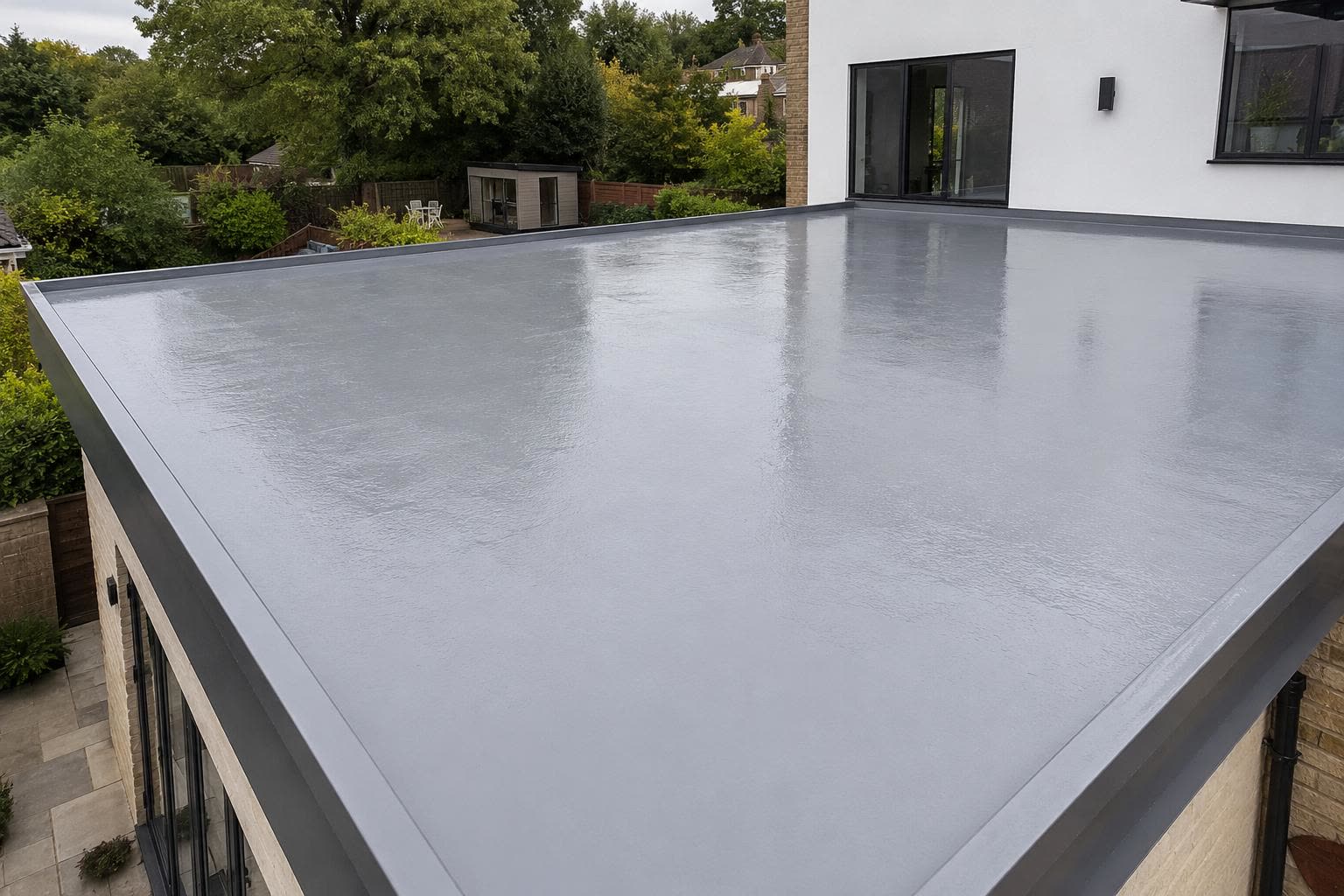 Felt roofing repair and replacement on a domestic flat roof